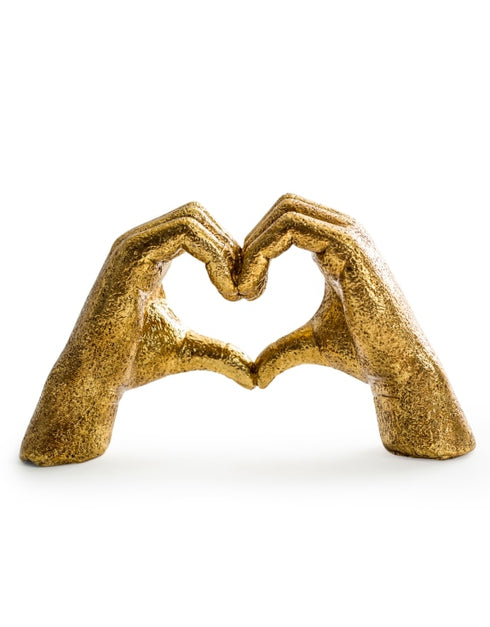 Antique Gold Heart Hands