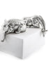 Set of 2 Silver Giraffe & Elephant Ornaments