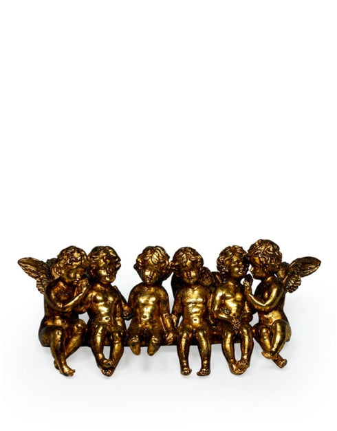 Antique Gold Sitting Row of Cherubs