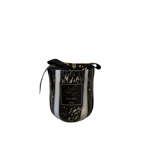 Oud Star Black Marble Candle 360g