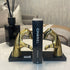 Golden Drip Heart Sign Book Ends