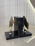 Ginko Marble Bookends