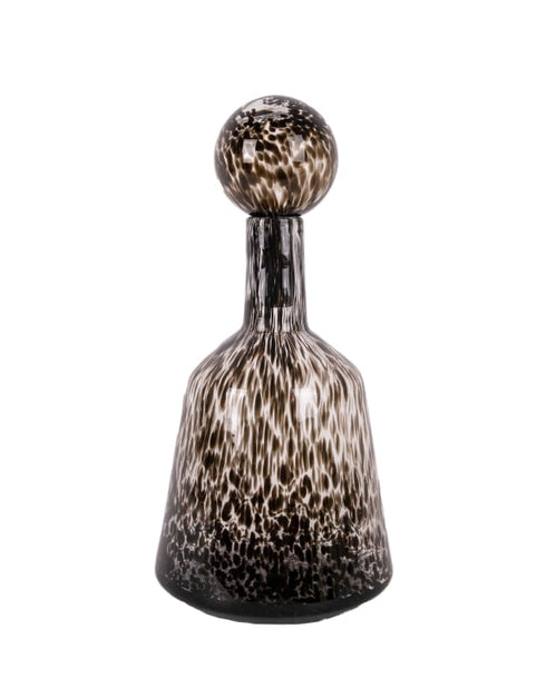 Clear Leopard Print Glass Apothecary Bottle