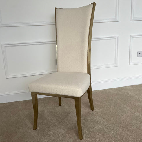 Grace Boucle & Smoked Brass Dining Chair