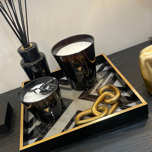 Marble Geometric Square Tray