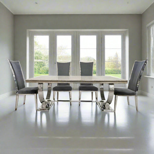 Alma Grey 4-6 Seater Dining Table