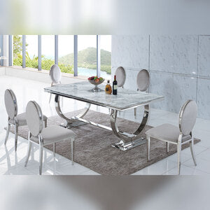 Alma Grey 4-6 Seater Dining Table