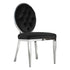 Clara Button Round Chair - Black