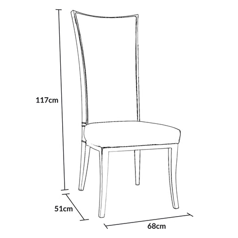 Grace High Back Chair-Latte