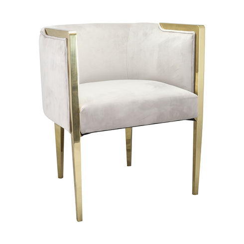 Hannah Bucket Chair Smoked Brass Mink
