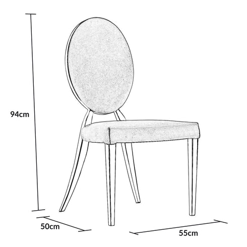 Felicity Round Back Chair - Black