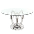 Zara 4 Seater Chrome and Glass Dining Table