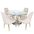 Zara 4 Seater Chrome and Glass Dining Table