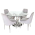 Zara 4 Seater Chrome and Glass Dining Table