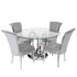 Zara 4 Seater Chrome and Glass Dining Table