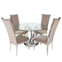 Zara 4 Seater Chrome and Glass Dining Table