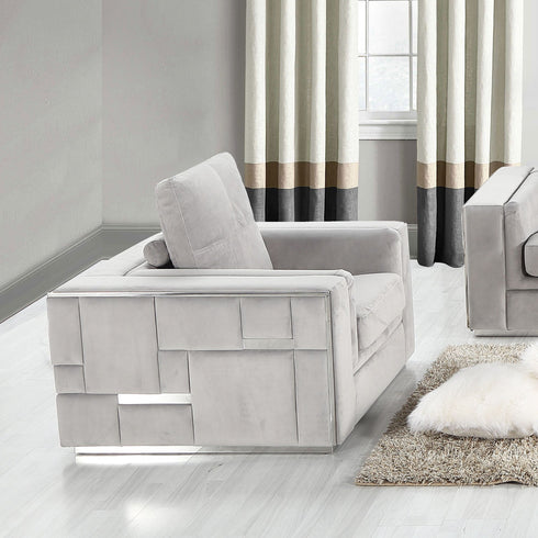 Denver Silver 3 Seater Sofa