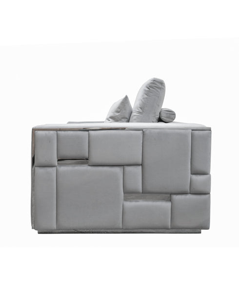 Denver Silver 3 Seater Sofa