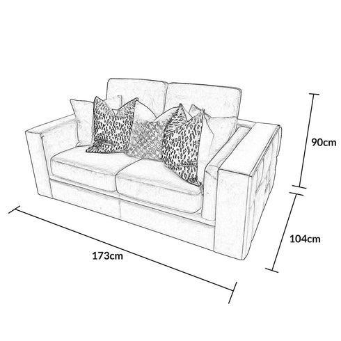 Denver Mink & Silver 2 Seater Sofa