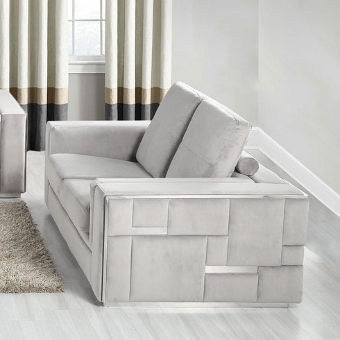 Denver Silver 3 Seater Sofa