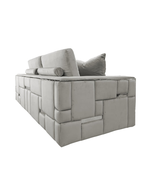 Denver Silver 3 Seater Sofa