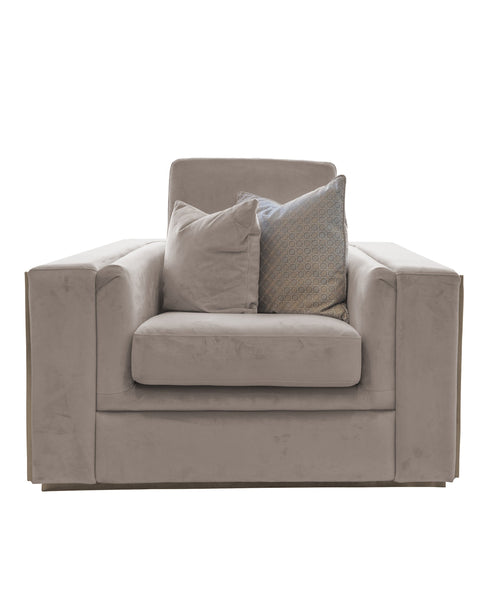 Denver Mink & Gold 3 Seater Sofa