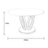 Zara 4 Seater Round Dining Table Silver - Grey Marble