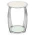Scarlett Silver & White Marble Side Table