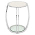 Scarlett Silver & White Marble Side Table
