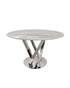 Oxford Round Grey Marble Top 4 Seater Dining Table