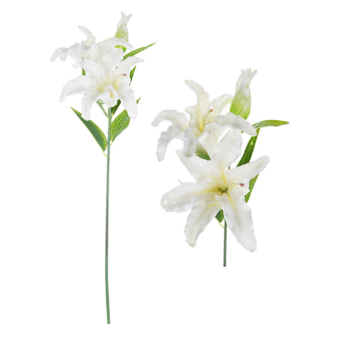Real Touch White Crinkle Lillies