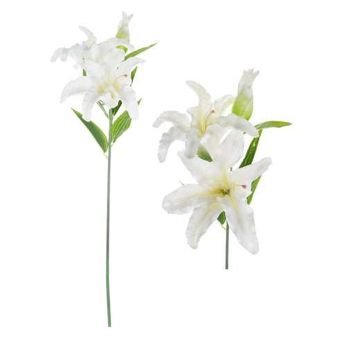 Real Touch White Crinkle Lillies