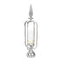 Sphere Stainless Steel Glass Candle Holder - Silver