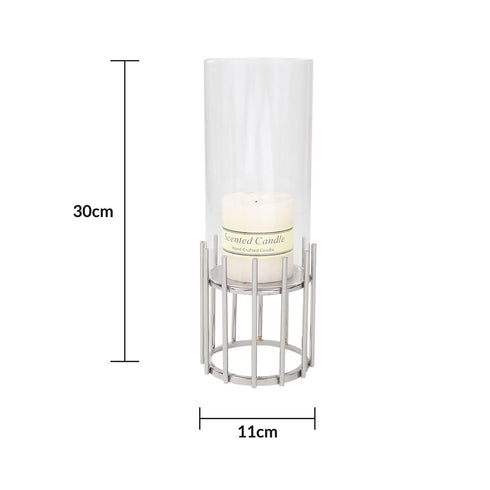 Collum Silver Candle Holder