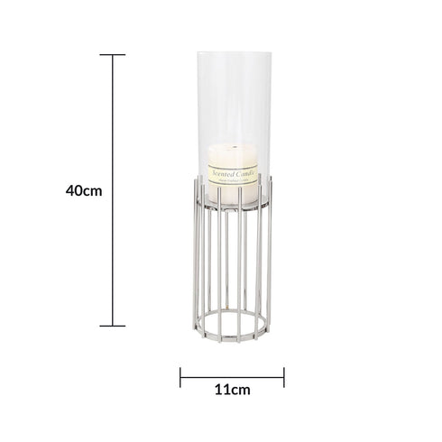 Collum Silver Candle Holder