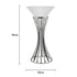 Round Top Vase With Glass Top Silver