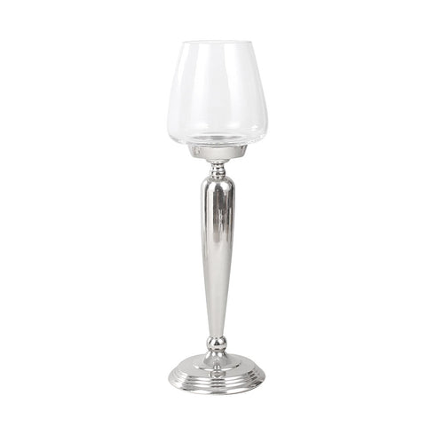 Stem Candle Holder With Clear Glass
