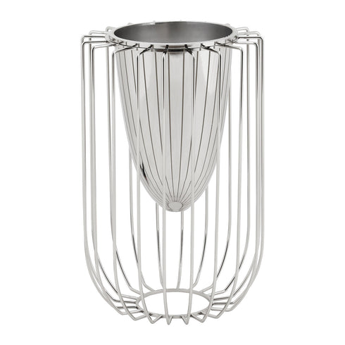 Silver Caged Vase