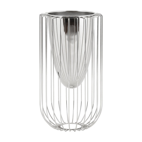Silver Caged Vase