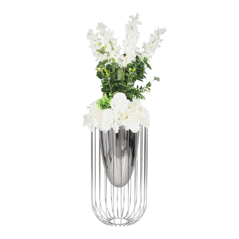 Silver Caged Vase