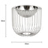 Round Silver Caged Vase