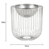 Round Silver Caged Vase
