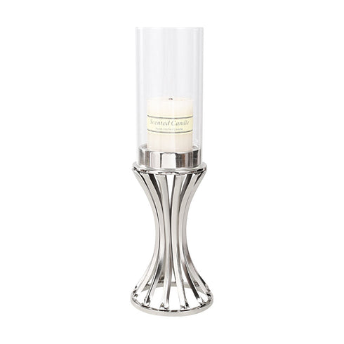 Pillar Candle Holder - Silver
