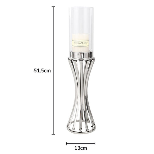 Pillar Candle Holder - Silver
