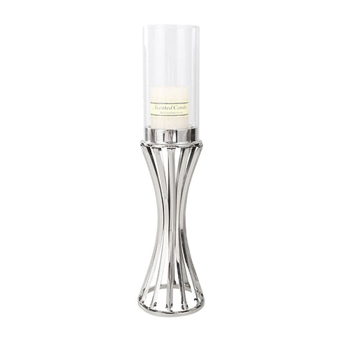 Pillar Candle Holder - Silver