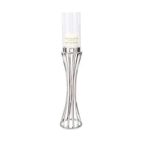 Pillar Candle Holder - Silver