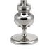 Silver Table Top Candle Holder With Clear Glass Top Medium