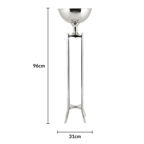 Floor Standing Vase Silver