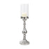 Glass Top Candle Holder Silver