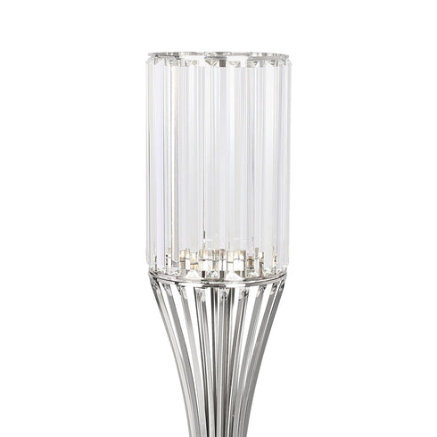 Glass Caged Candle Holder - Silver